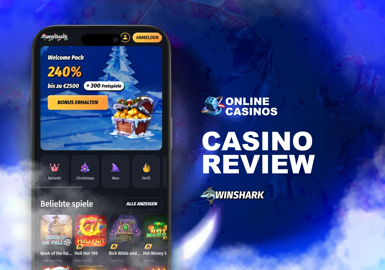 Ausführliche Bewertung von WinShark Casino mit Fokus auf Spiele, Boni und Funktionen